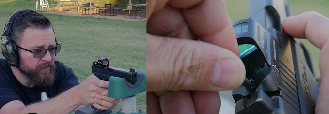 pistol red dot sight transition from iron sights