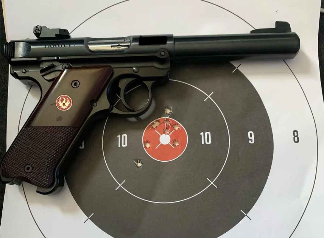 Ruger Mark IV pistol, a reliable .22 LR trainer for practicing marksmanship fundamentals.