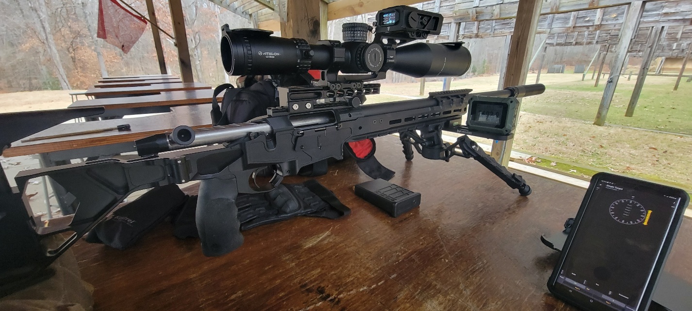 My complete build at the range - ready to test.