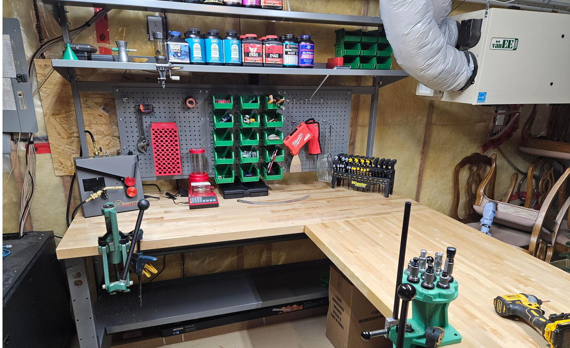 compact reloading bench setup