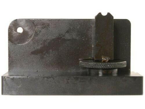 Black metal sear jig with adjustable knurled wheel and sear holder for 1911 trigger work