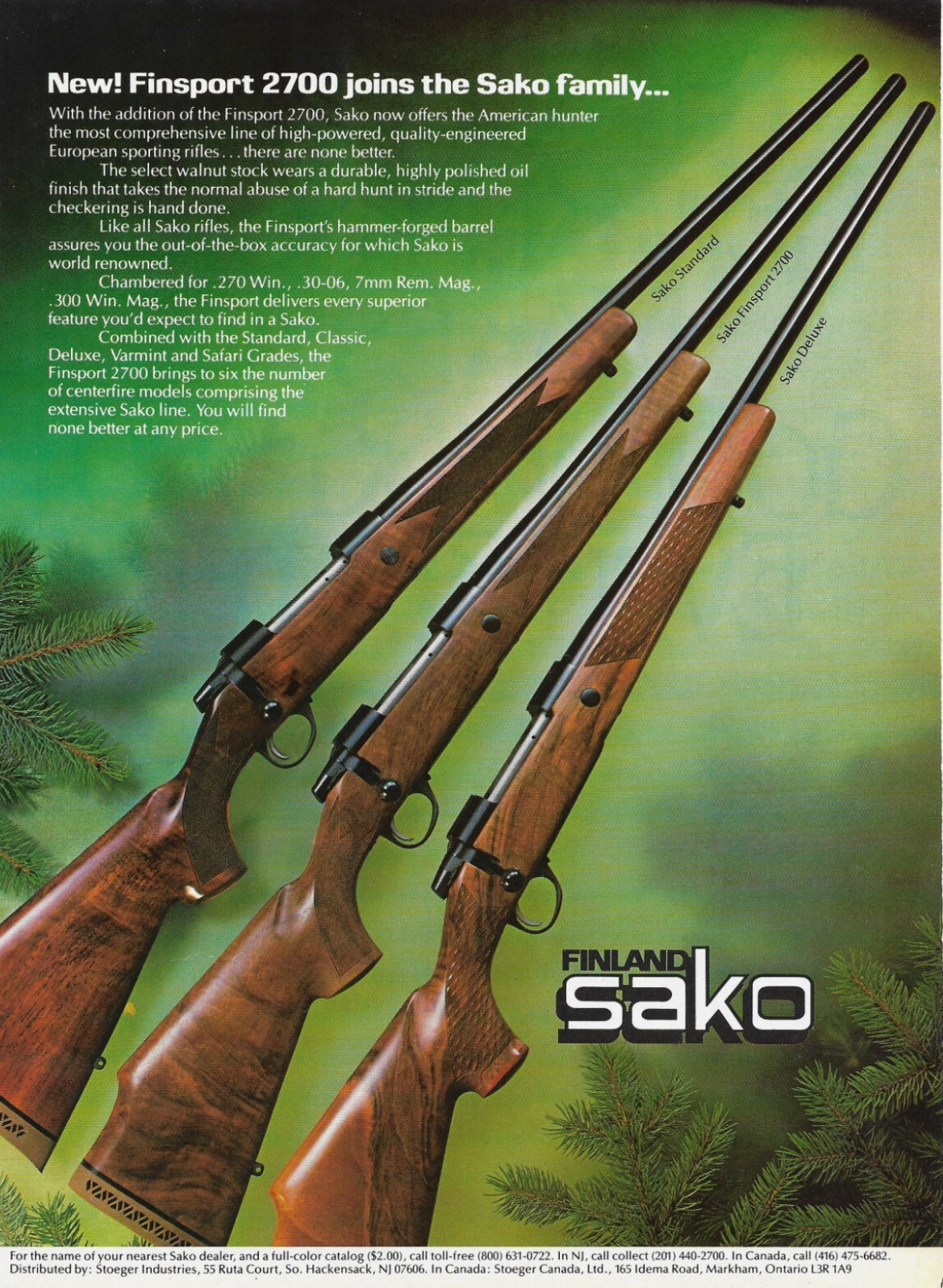 Sako L461 Vixen and L579 Forester bolt-action rifles