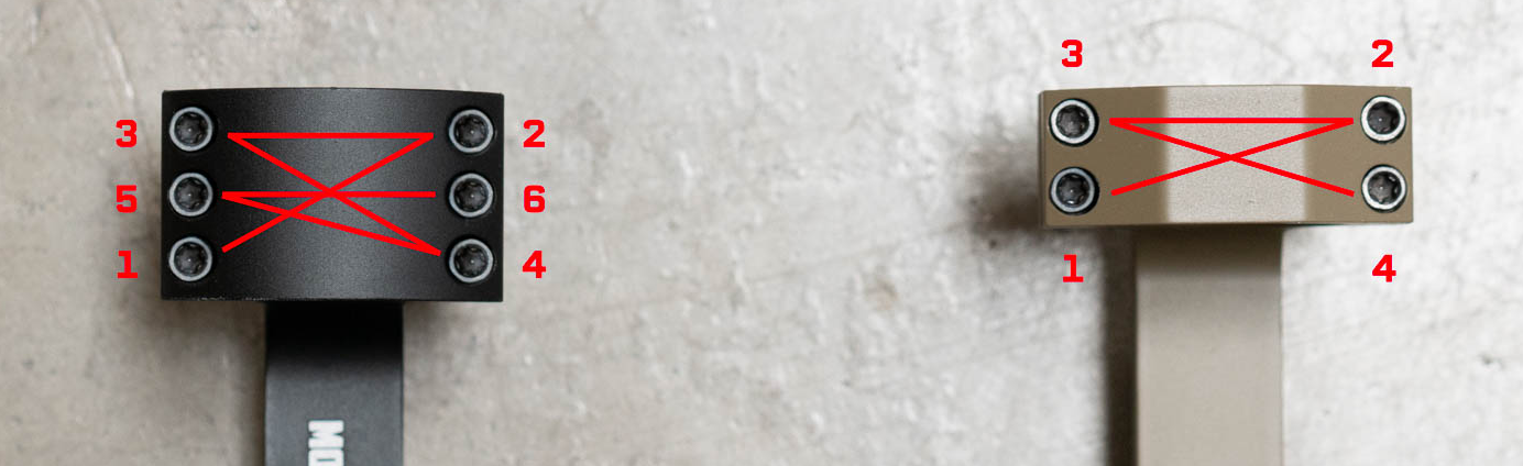 threadlocker and torque specifications for firearm accessories mounting