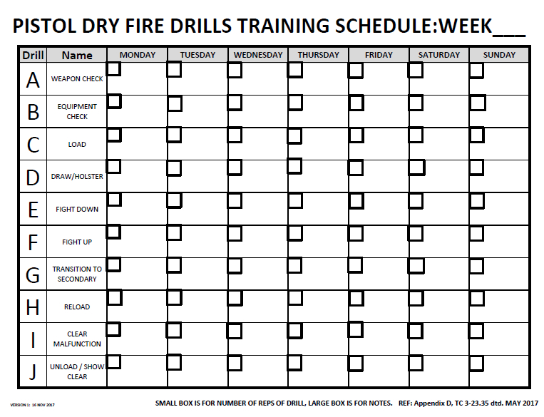 dry fire practice log and structured training