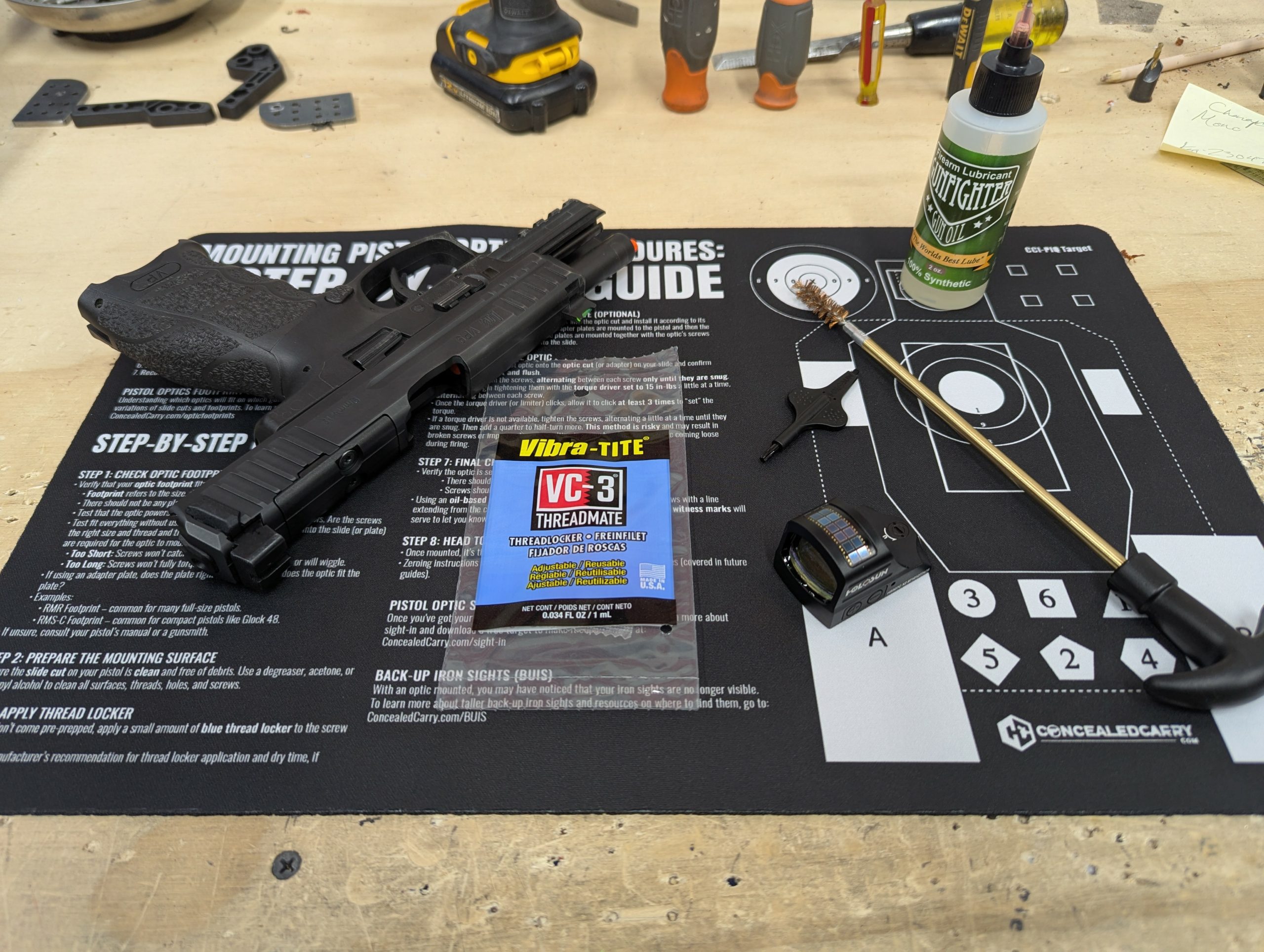 micro red dot zero loss on subcompact pistol slides