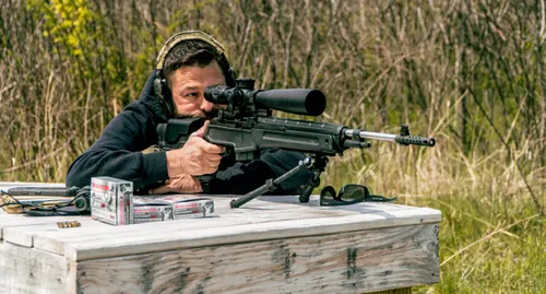 A well-prepared shooting setup for long-range precision with 6.5 Creedmoor.