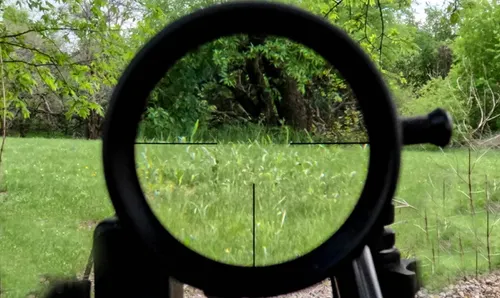 An example of a first focal plane reticle scope showing its design.