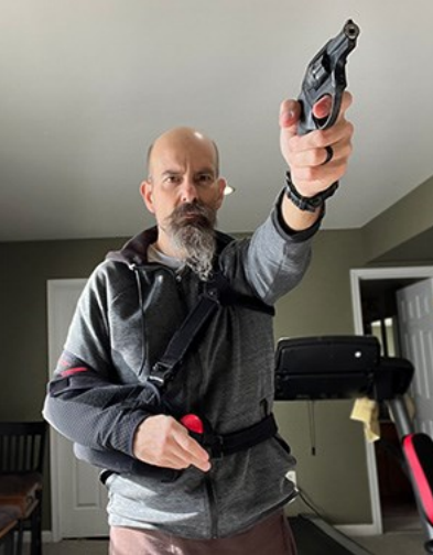 weak-hand-only pistol shooting