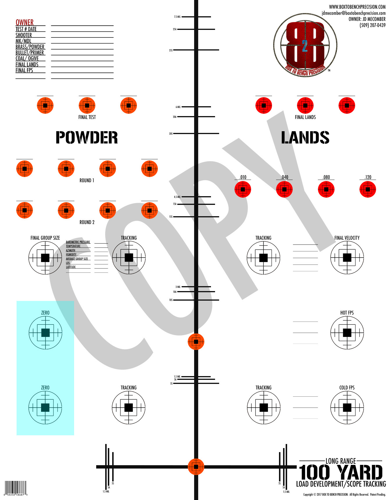 rifle scope tracking test
