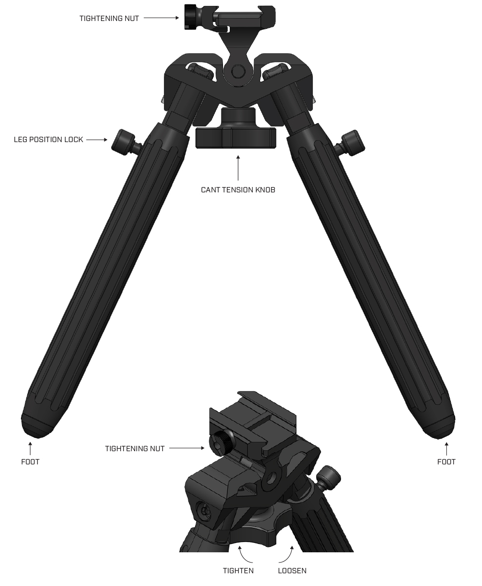 bipods for PRS and NRL precision rifle competition