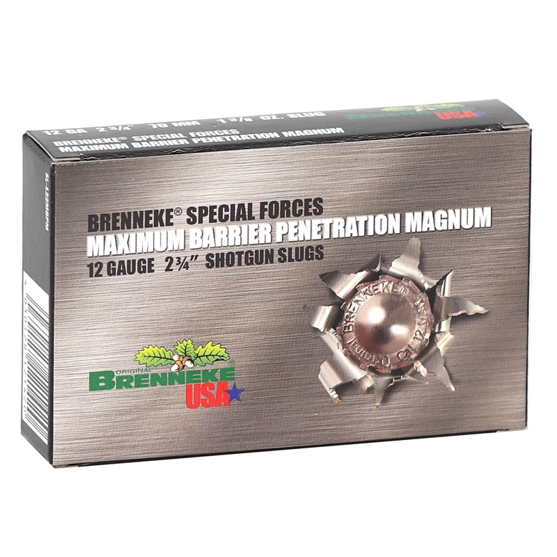 Box of Brenneke Special Forces Maximum Barrier Penetration Magnum 12-gauge 2¾" shotgun slugs