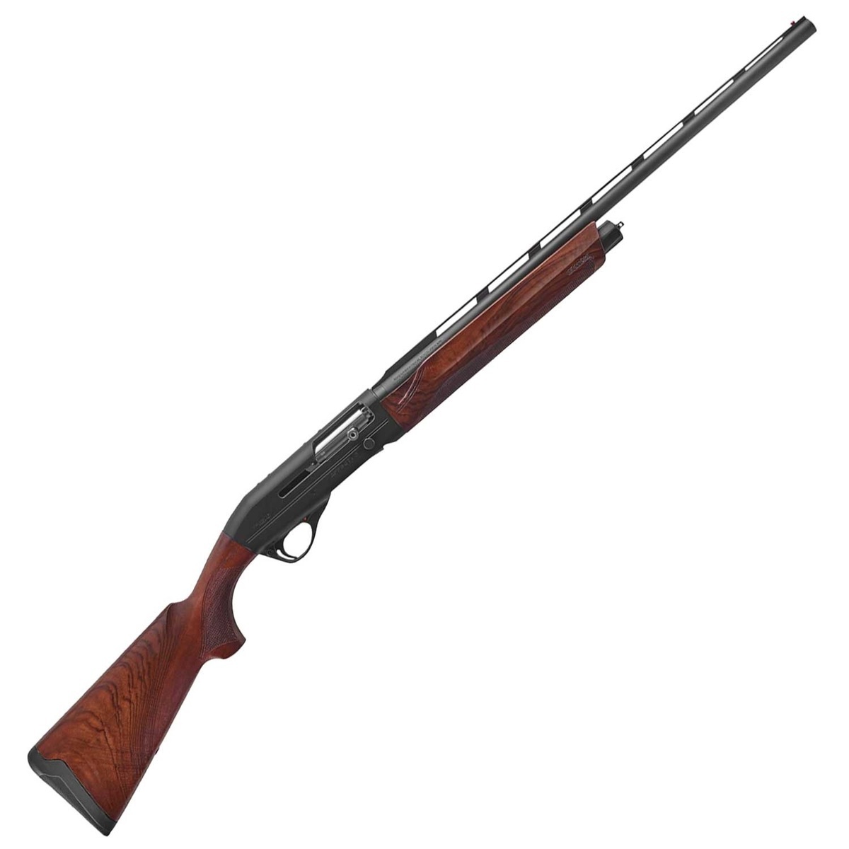Franchi Affinity 3 semi-automatic shotgun with walnut stock and blued finish on a white background.