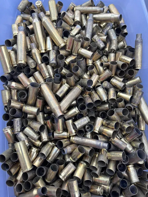 Ultrasonic cleaners effectively clean brass cases.