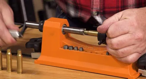 Trimming brass maintains consistent case length.