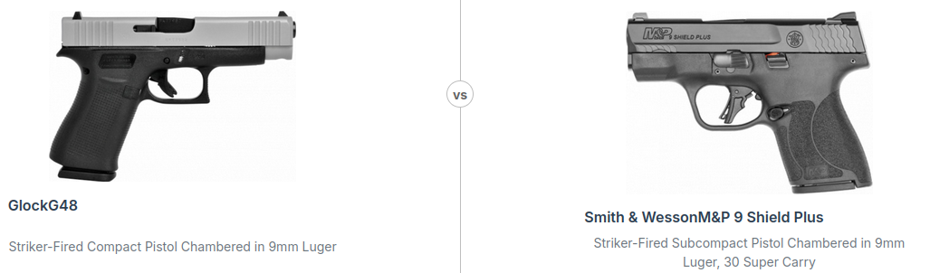 Glock 48 vs M&P Shield Plus: Which One?